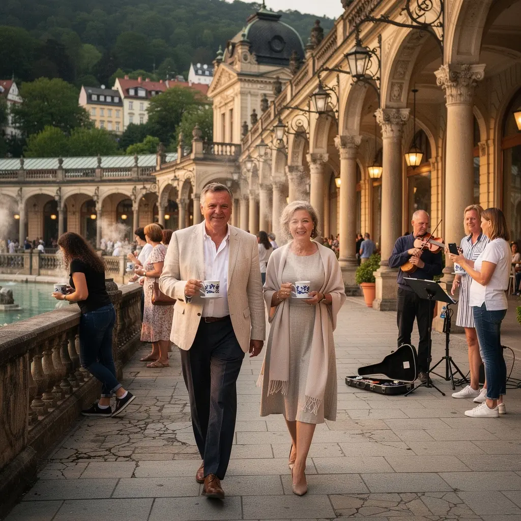 Krásný zámek obklopený zahradami, ideální zastávka na turistické trase.